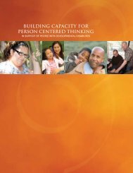 building capacity for person centered thinking - Tri-Counties ...