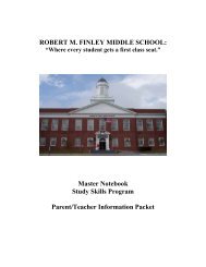 ROBERT M. FINLEY MIDDLE SCHOOL - Glen Cove City Schools