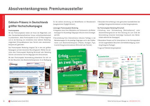 Events & Recruiting Solutions Mediadaten 2011 - Staufenbiel