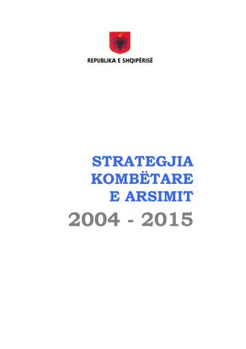Strategjia Kombetare e Arsimit 2004 -2015. - MASH