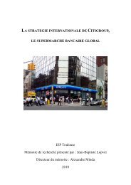 LA STRATEGIE INTERNATIONALE DE CITIGROUP, LE ...