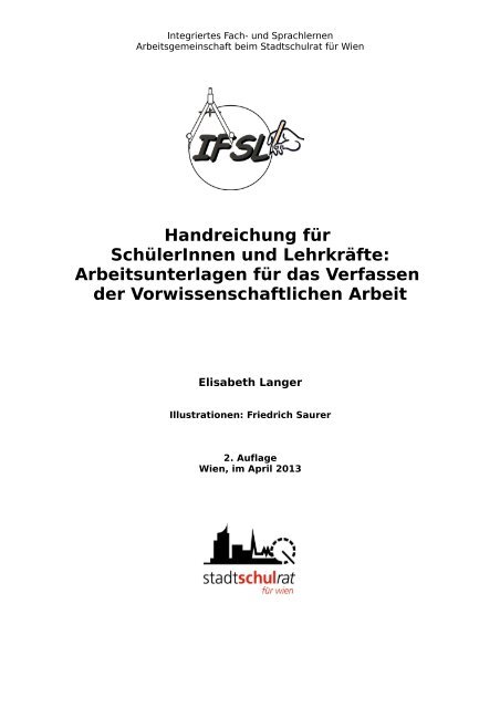 Handreichung – VWA (PDF) - VorWissenschaftliche Arbeit .Info