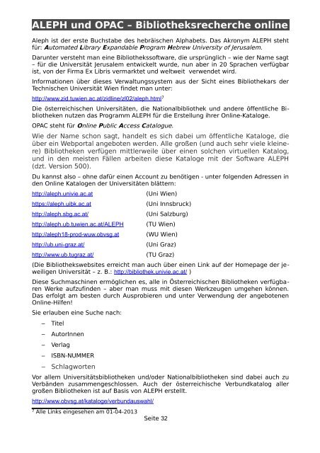 Handreichung – VWA (PDF) - VorWissenschaftliche Arbeit .Info