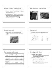 Crystals and crystal growth