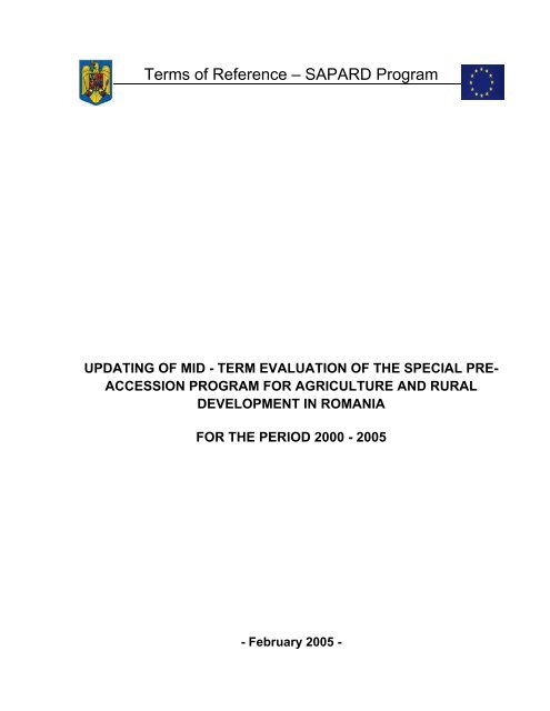 accession program for agriculture and rural development in ... - MADR