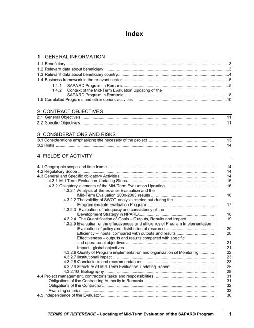 accession program for agriculture and rural development in ... - MADR