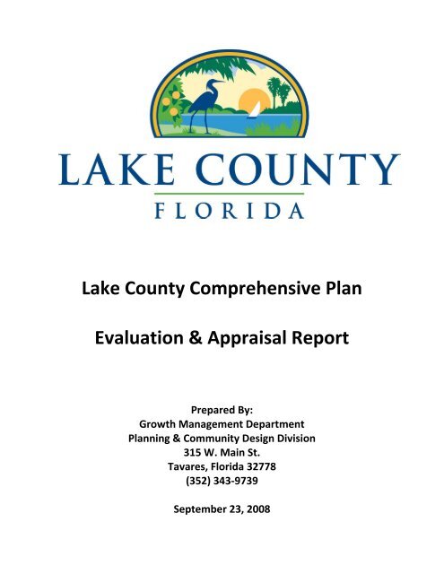 Lake County Comprehensive Plan Evaluation & Appraisal Report ...