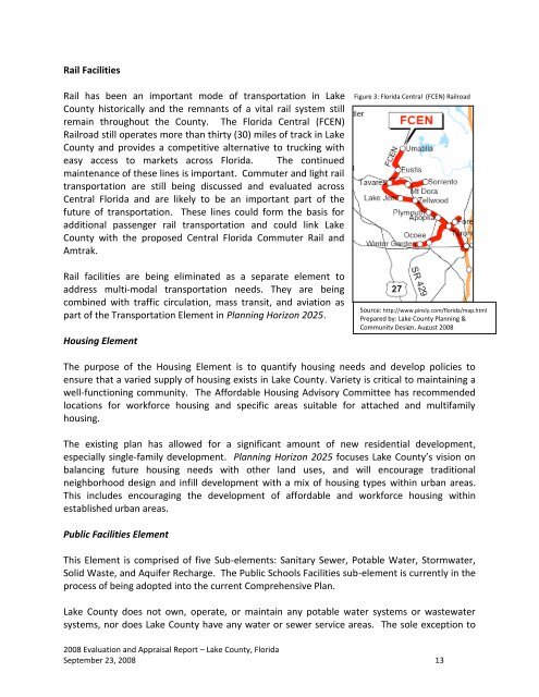 Lake County Comprehensive Plan Evaluation & Appraisal Report ...