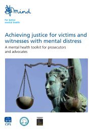 Achieving justice for victims and witnesses with mental distress