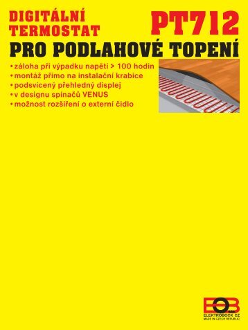 pt712 digitÃ¡lnÃ­ termostat pro podlahovÃ© topenÃ­ - Unishop.cz