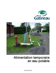 Alimentation temporaire en eau potable - Ville de Gatineau
