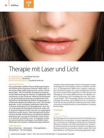 Therapie mit Laser und Licht - Laserklinik Karlsruhe