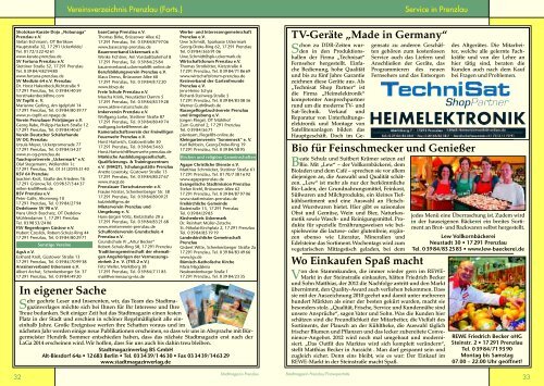 Prenzlau 2011/12 - Stadtmagazine