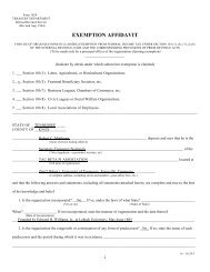 IRS Exemption Affidavit, Form 1024 - Tau Beta Pi