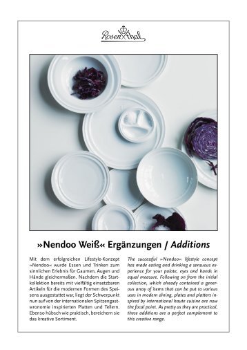 Nendoo Weiß« Ergänzungen / Additions - Rosenthal