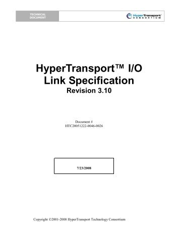 HyperTransport Specification 3.10 First Release