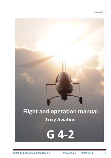 Flight and Operation Manual Rev 3.0 on 09-04-2013 - Trixy Aviation