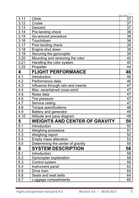 Flight and Operation Manual Rev 3.0 on 09-04-2013 - Trixy Aviation