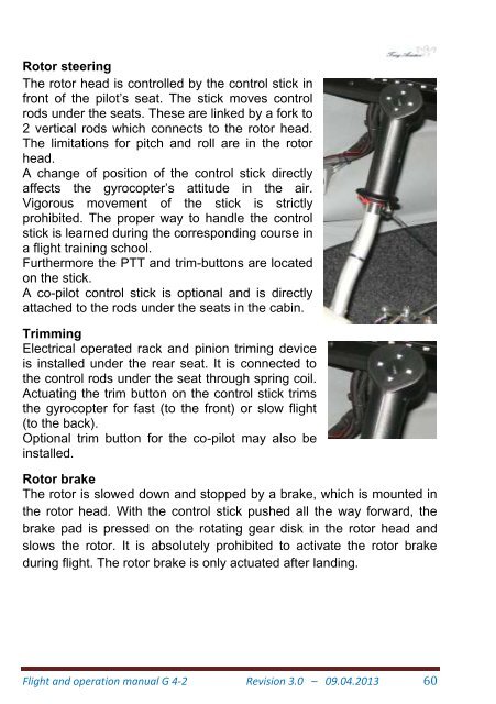 Flight and Operation Manual Rev 3.0 on 09-04-2013 - Trixy Aviation