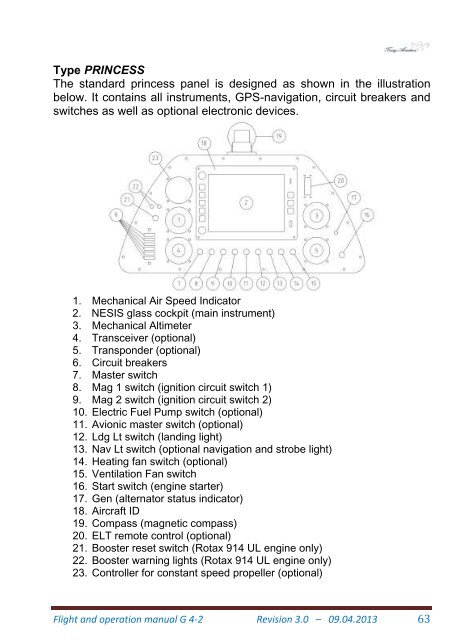 Flight and Operation Manual Rev 3.0 on 09-04-2013 - Trixy Aviation