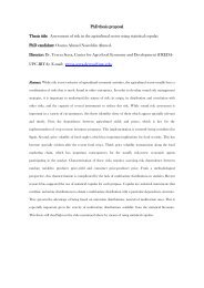 PhD thesis proposal Thesis title: Assessment of risk in the ...