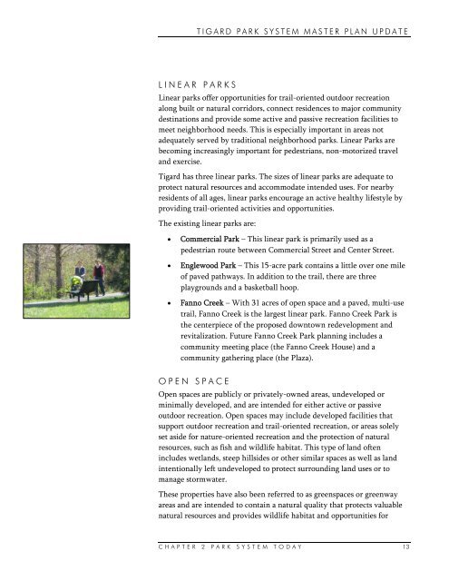 Tigard Park System Master Plan - City of Tigard