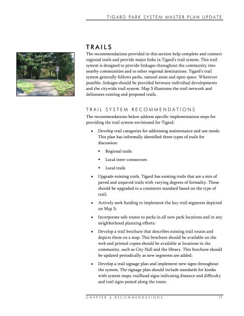 Tigard Park System Master Plan - City of Tigard