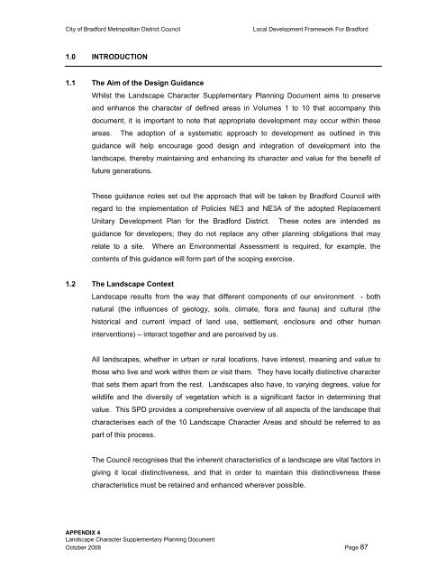 Landscape Character Supplementary Planning Document ...