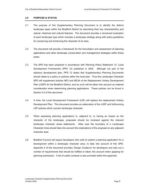 Landscape Character Supplementary Planning Document ...