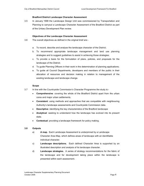 Landscape Character Supplementary Planning Document ...