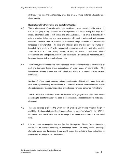 Landscape Character Supplementary Planning Document ...