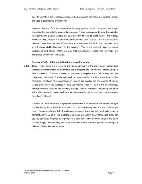 Landscape Character Supplementary Planning Document ...