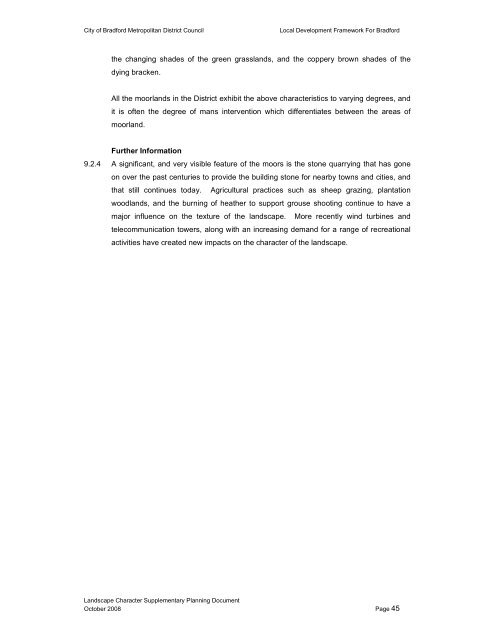 Landscape Character Supplementary Planning Document ...