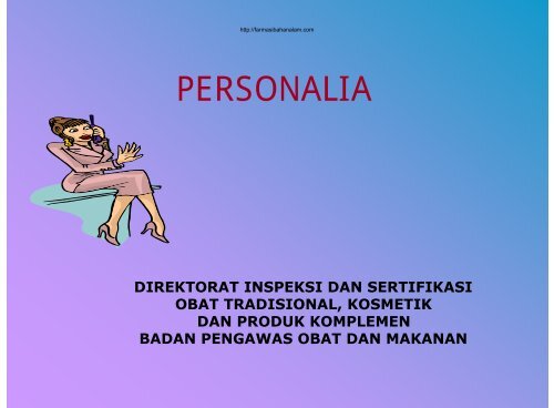 1. Personalia - Farmasi Bahan Alam