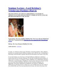 Seminar on Lord Krishna's Vrindavana Pastimes-06 - ebooks ...
