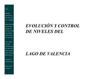 EVOLUCIÃN Y CONTROL DE NIVELES DEL LAGO DE VALENCIA