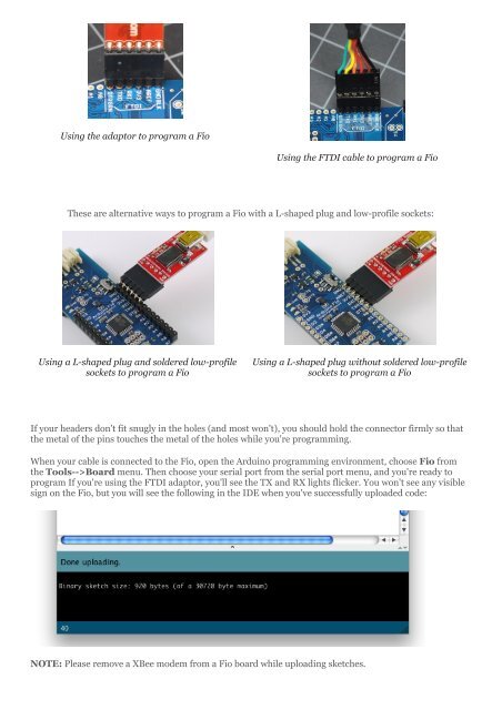 Arduino Fio Programming