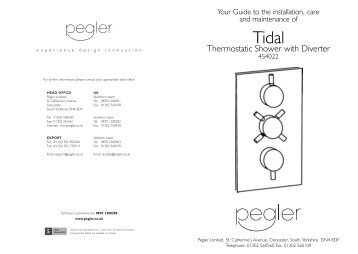 Installation Instructions - Pegler Yorkshire