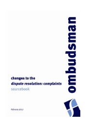 Changes to the dispute resolution - Financial Ombudsman Service