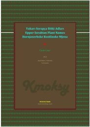 Yukarı Sorapça Bitki Adları ÜMÜT ÇINAR Upper ... - Ümüt Çınar