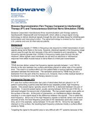 Download White Paper - Biowave vs. Interferential Therapy and TENS