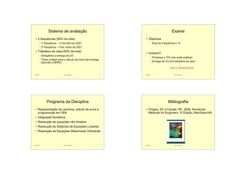 ApresentaÃ§Ã£o da disciplina - ESAC