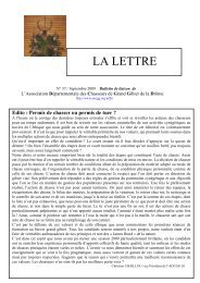 LA LETTRE N ° 37 septembre 2009 - ANCGG