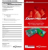 „Open House“ Austria - MSC Software