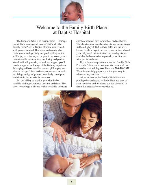 Family Birth Place At Baptist Hospital