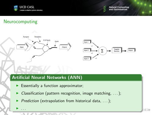 Dr. Miguel Nicolau Introduction to Natural Computing - UCD NCRA