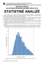 STATISTINÄ ANALIZÄ - Nacionalinis egzaminÅ³ centras