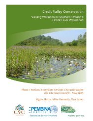 Valuing Wetlands in Southern Ontario's Credit River Watershed