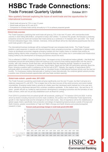 HSBC trade forecast