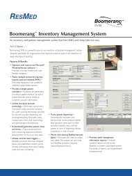 BoomerangÃ¢Â„Â¢ Inventory Management System - ResMed